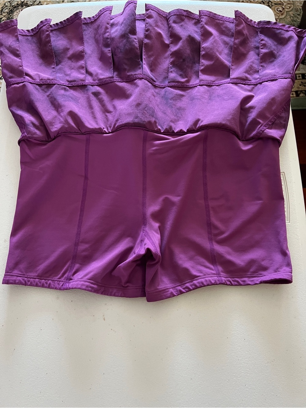 Lululemon Speed Skirt Purple Dewberry Spray Tie Dye Size 6 Built-in Shorts - Picture 7 of 10